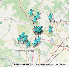 Mappa Via Ivrea, 10010 Fiorano Canavese TO, Italia (9.5795)