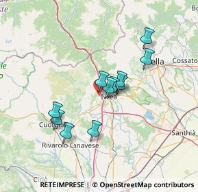 Mappa Via Ivrea, 10010 Fiorano Canavese TO, Italia (11.09091)