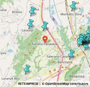 Mappa Via Ivrea, 10010 Fiorano Canavese TO, Italia (3.021)