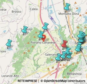 Mappa Via Ivrea, 10010 Fiorano Canavese TO, Italia (2.627)