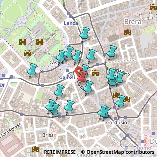 Mappa Via Giuseppe Pozzone, 20121 Milano MI, Italia (0.2185)