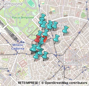 Mappa Via Giuseppe Pozzone, 20121 Milano MI, Italia (0.307)