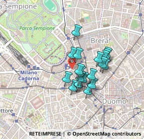 Mappa Via Giuseppe Pozzone, 20121 Milano MI, Italia (0.3105)