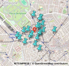 Mappa Via Giuseppe Pozzone, 20121 Milano MI, Italia (0.3185)