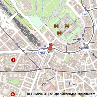 Mappa Piazzale Luigi Cadorna,  9, 20123 Milano, Milano (Lombardia)