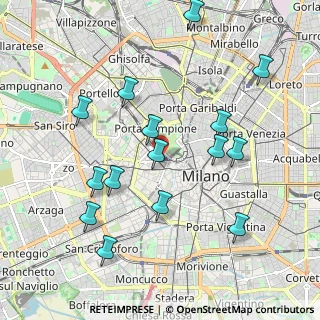 Mappa Via Giacomo Leopardi, 20123 Milano MI, Italia (2.086)