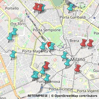 Mappa Via Boccaccio Giovanni, 20123 Milano MI, Italia (1.3325)
