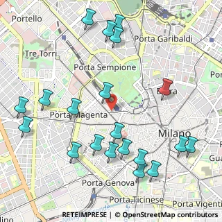 Mappa Via Boccaccio Giovanni, 20123 Milano MI, Italia (1.2525)