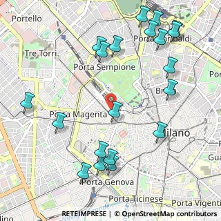 Mappa Via Boccaccio Giovanni, 20123 Milano MI, Italia (1.2895)