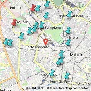 Mappa Via Vincenzo Gioberti, 20123 Milano MI, Italia (1.3245)