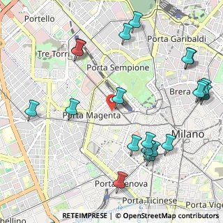 Mappa Via Vincenzo Gioberti, 20123 Milano MI, Italia (1.317)