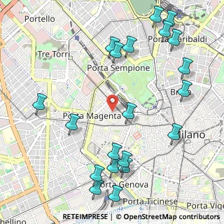Mappa Via Vincenzo Gioberti, 20123 Milano MI, Italia (1.325)