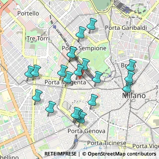 Mappa Via Vincenzo Gioberti, 20123 Milano MI, Italia (0.9425)