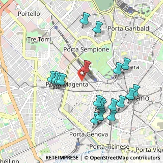 Mappa Via Vincenzo Gioberti, 20123 Milano MI, Italia (1.0135)