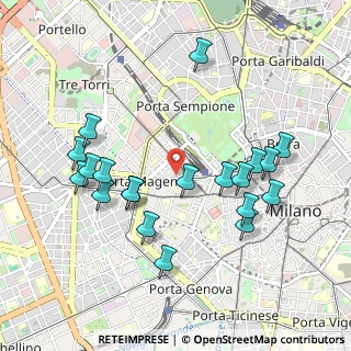 Mappa Via Vincenzo Gioberti, 20123 Milano MI, Italia (1.005)