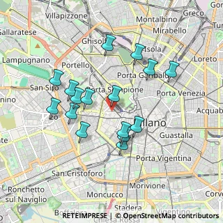 Mappa Via Vincenzo Gioberti, 20123 Milano MI, Italia (1.66875)