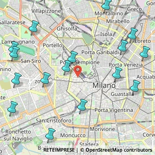 Mappa Via Vincenzo Gioberti, 20123 Milano MI, Italia (2.95938)