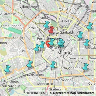 Mappa Via Vincenzo Gioberti, 20123 Milano MI, Italia (2.13571)