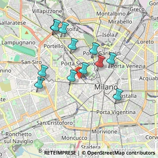 Mappa Via Vincenzo Gioberti, 20123 Milano MI, Italia (1.76083)