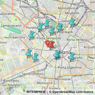 Mappa Via Vincenzo Gioberti, 20123 Milano MI, Italia (1.65167)