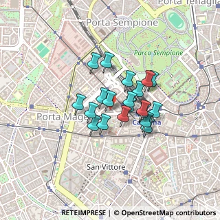 Mappa Via Vincenzo Gioberti, 20123 Milano MI, Italia (0.2885)
