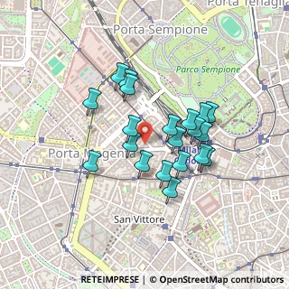 Mappa Via Vincenzo Gioberti, 20123 Milano MI, Italia (0.3555)