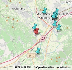 Mappa Via Lungo Chiampo, 36054 Montebello Vicentino VI, Italia (3.97909)