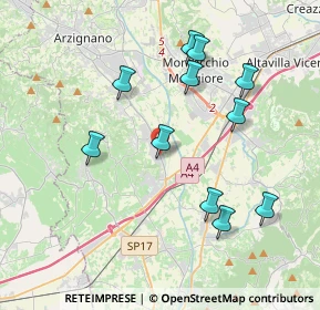 Mappa Via Lungo Chiampo, 36054 Montebello Vicentino VI, Italia (3.85909)