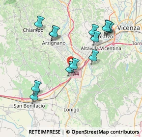 Mappa Via Lungo Chiampo, 36054 Montebello Vicentino VI, Italia (7.71308)