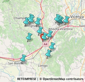 Mappa Via Lungo Chiampo, 36054 Montebello Vicentino VI, Italia (6.46667)