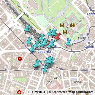 Mappa Milano Nord Cadorna, 20123 Milano MI, Italia (0.174)