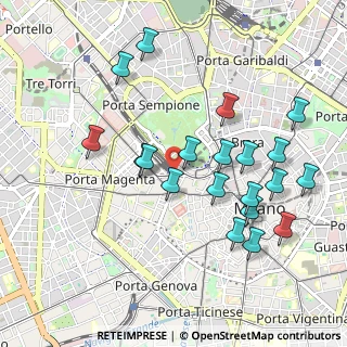 Mappa Milano Nord Cadorna, 20123 Milano MI, Italia (1.0005)