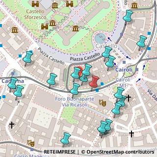 Mappa Via Bettino Ricasoli, 20121 Milano MI, Italia (0.1515)