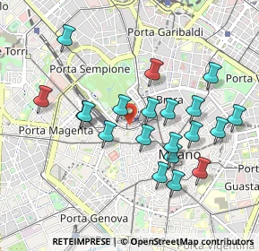 Mappa Via Bettino Ricasoli, 20121 Milano MI, Italia (0.9095)