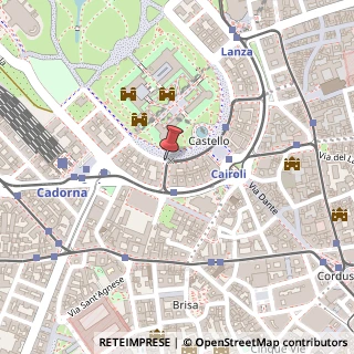 Mappa Piazza Castello,  5, 20121 Milano, Milano (Lombardia)