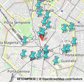 Mappa Piazzetta Bossi, 20121 Milano MI, Italia (0.9575)