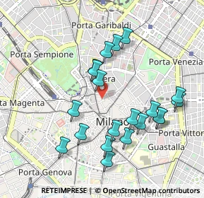 Mappa Piazzetta Bossi, 20121 Milano MI, Italia (0.945)