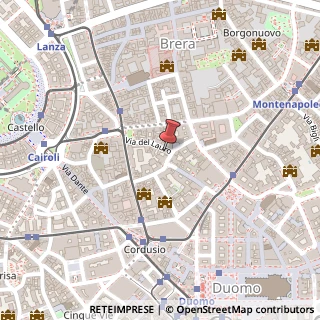 Mappa Via del Lauro, 1, 20121 Milano, Milano (Lombardia)