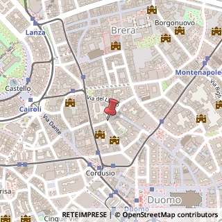 Mappa Via dei Bossi, 1, 20121 Milano, Milano (Lombardia)