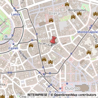 Mappa Via del Lauro, 2, 20121 Milano, Milano (Lombardia)