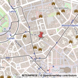 Mappa Piazzetta Maurilio Bossi, 3, 20121 Milano, Milano (Lombardia)