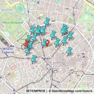 Mappa Piazzetta Bossi, 20121 Milano MI, Italia (0.3955)
