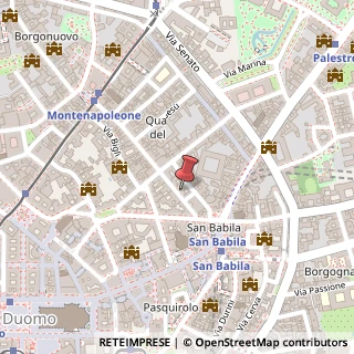 Mappa Via Monte Napoleone, 6, 20121 Milano, Milano (Lombardia)