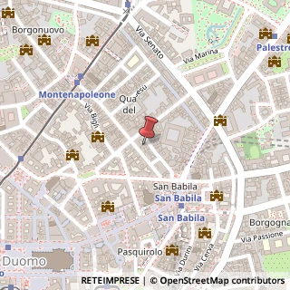 Mappa Via Monte Napoleone, 8, 20121 Milano, Milano (Lombardia)