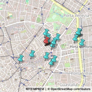 Mappa Via Bagutta, 20121 Milano MI, Italia (0.3605)