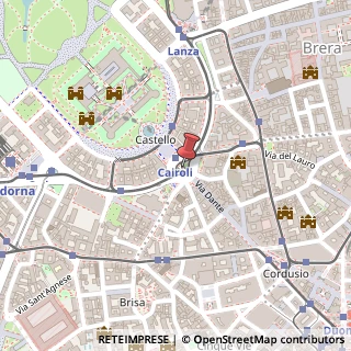 Mappa Largo Cairoli, 20121 Milano MI, Italia, 20121 Milano, Milano (Lombardia)