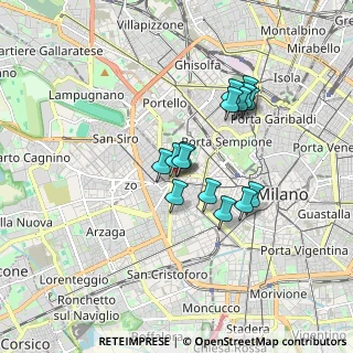 Mappa Via Piero Capponi, 20149 Milano MI, Italia (1.36267)