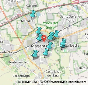 Mappa Via Giuseppe Verdi, 20013 Magenta MI, Italia (1.2225)