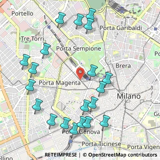 Mappa Piazza Virgilio, 20123 Milano MI, Italia (1.2565)