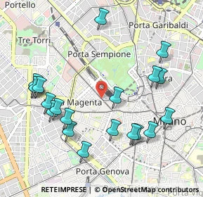 Mappa Via Vincenzo Monti, 20121 Milano MI, Italia (1.114)